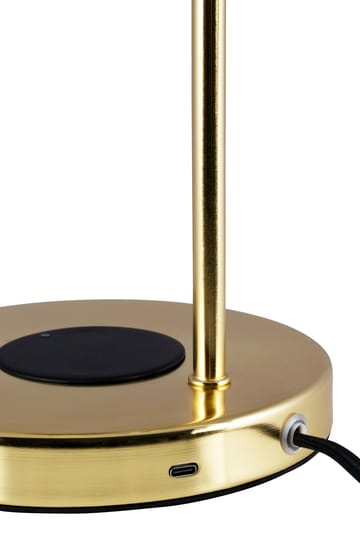 Hubble Read table lamp with wireless charging - Brushed brass - Globen Lighting