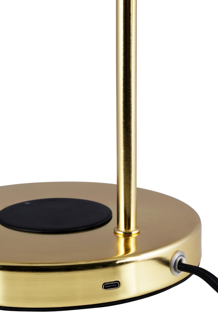 Hubble Read table lamp with wireless charging - Brushed brass - Globen Lighting