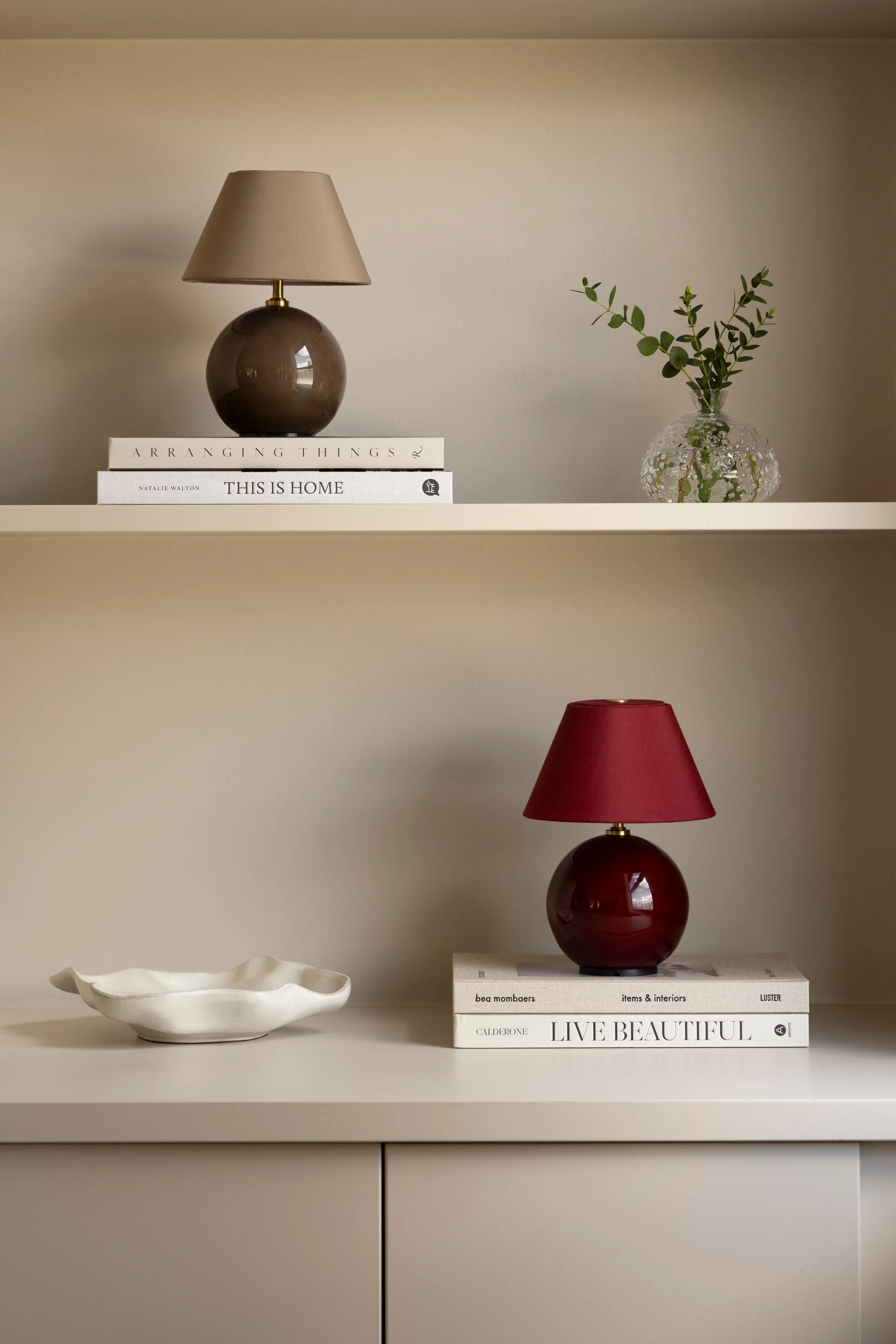 Iris 16 portable table lamp, Mocha Globen Lighting