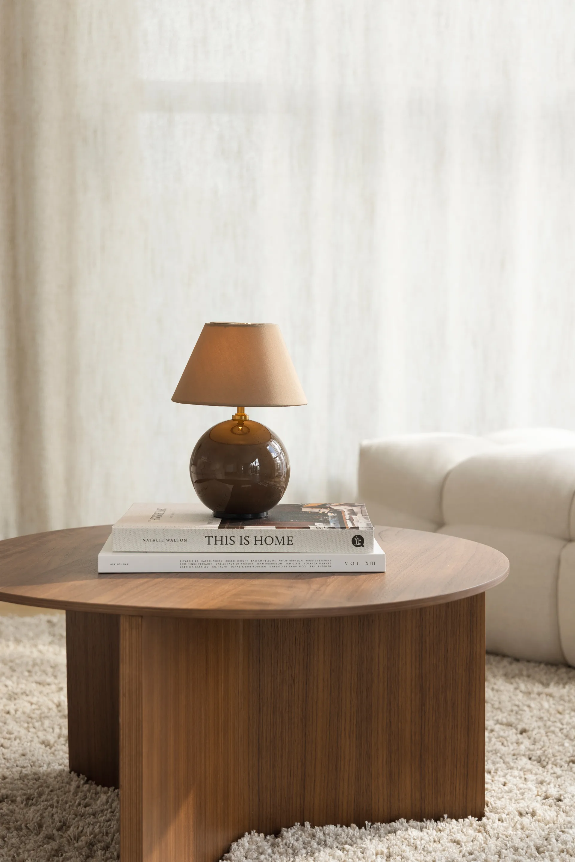 Iris 16 portable table lamp, Mocha Globen Lighting