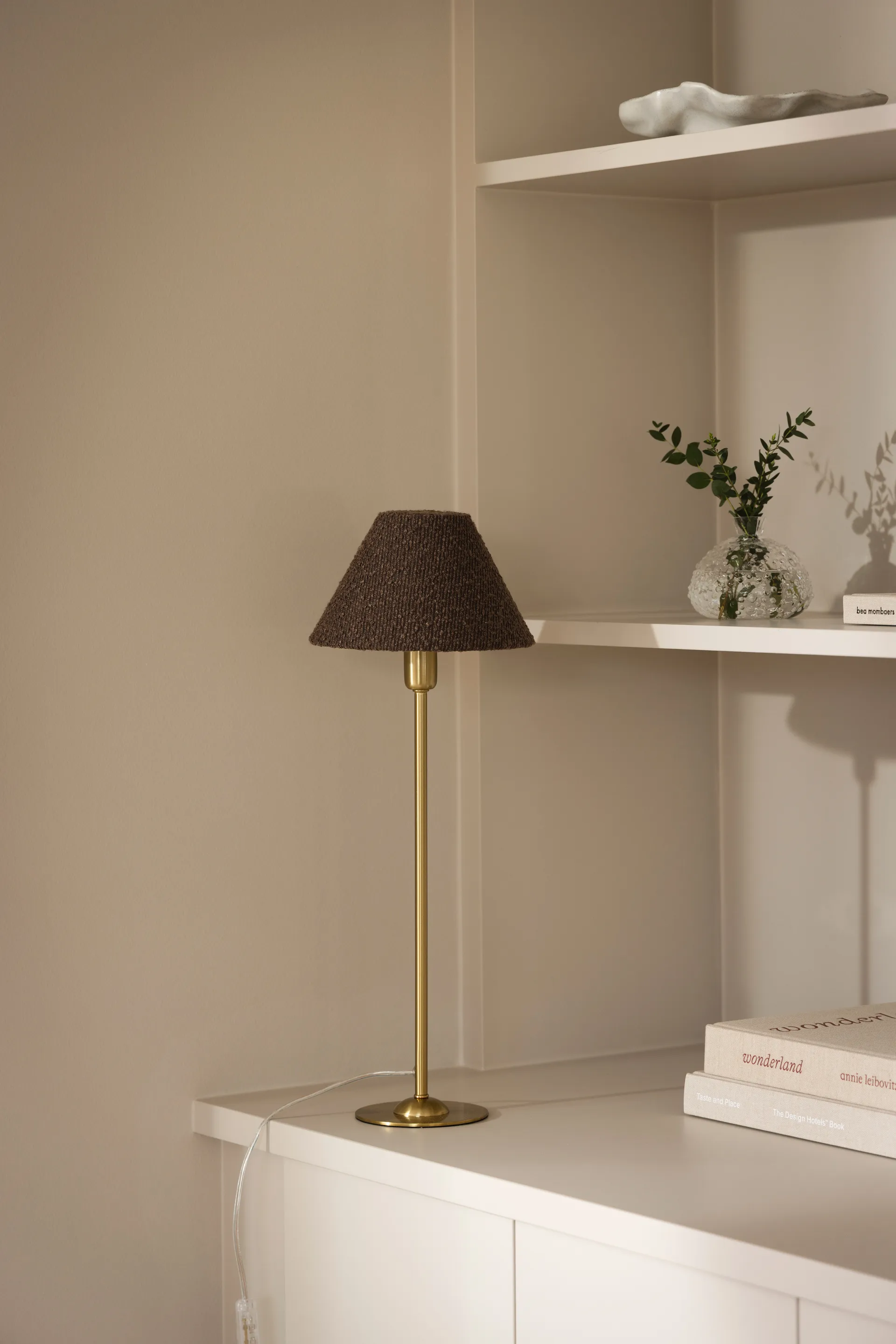 Iris 20 lampshade, Bouclé mocha Globen Lighting