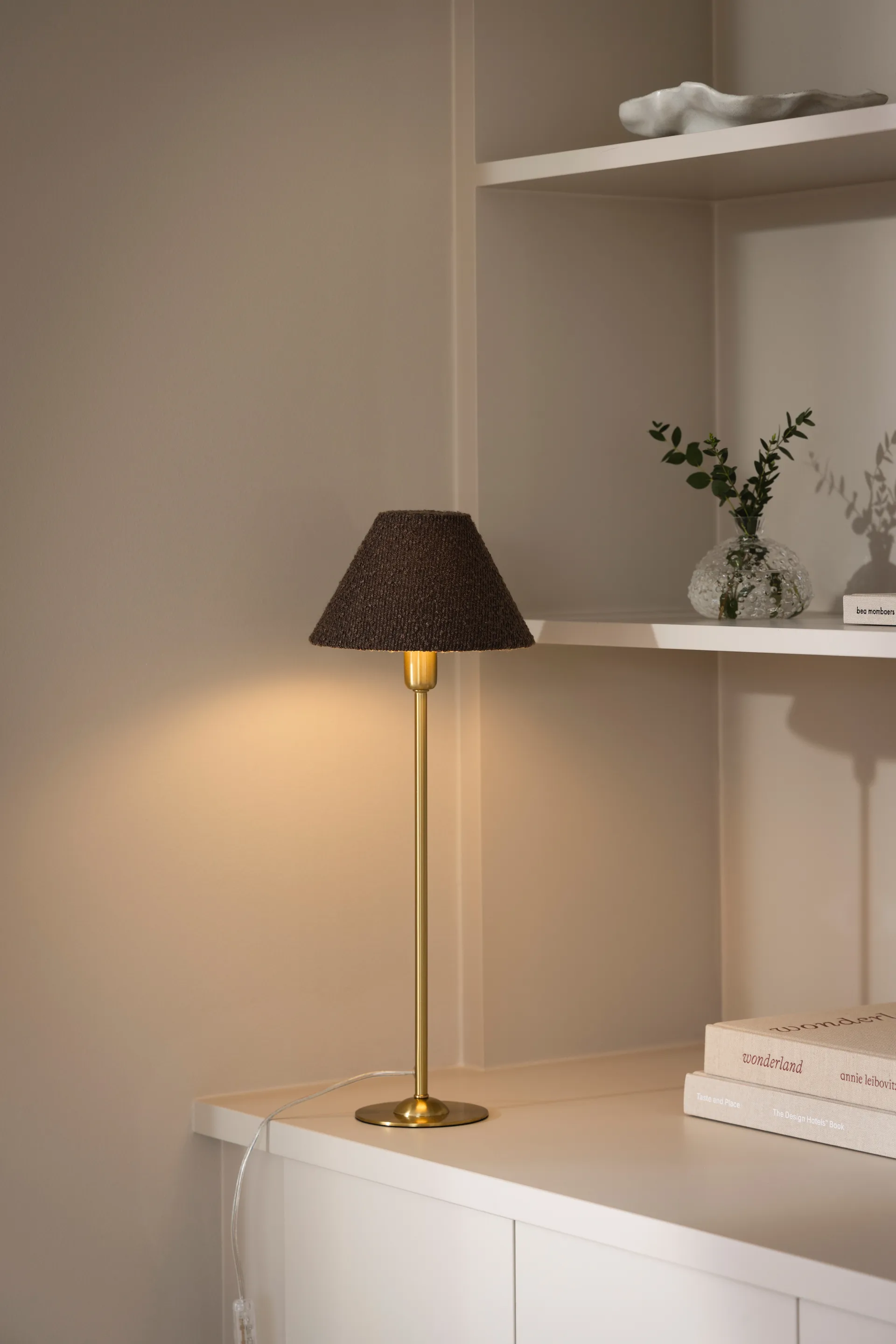 Iris 20 lampshade, Bouclé mocha Globen Lighting