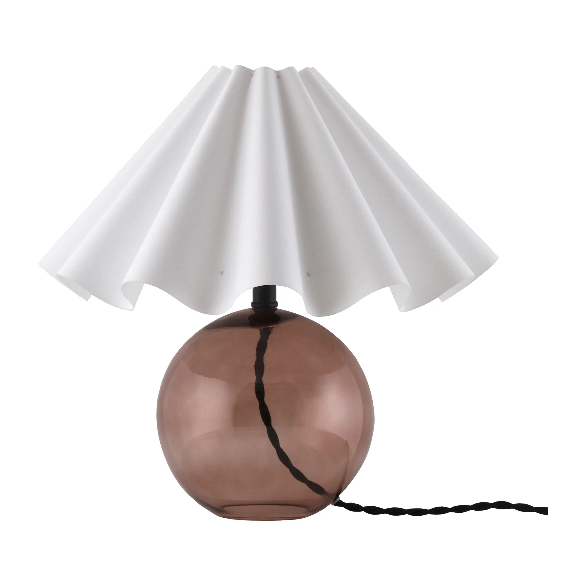 Judith table lamp Ø30 cm, Brown-white Globen Lighting