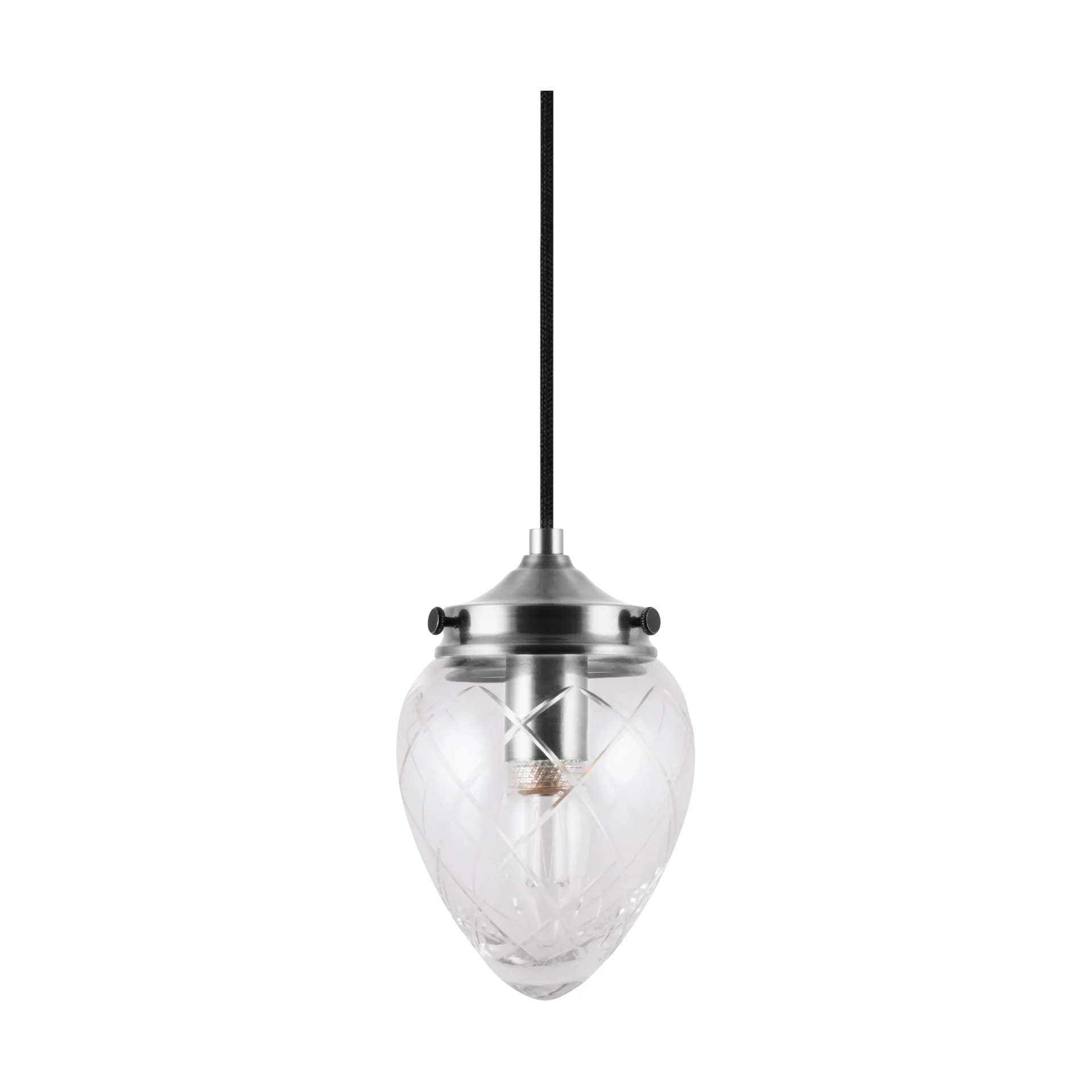 Juni pendant lamp, Antique steel-clear, 11 Globen Lighting