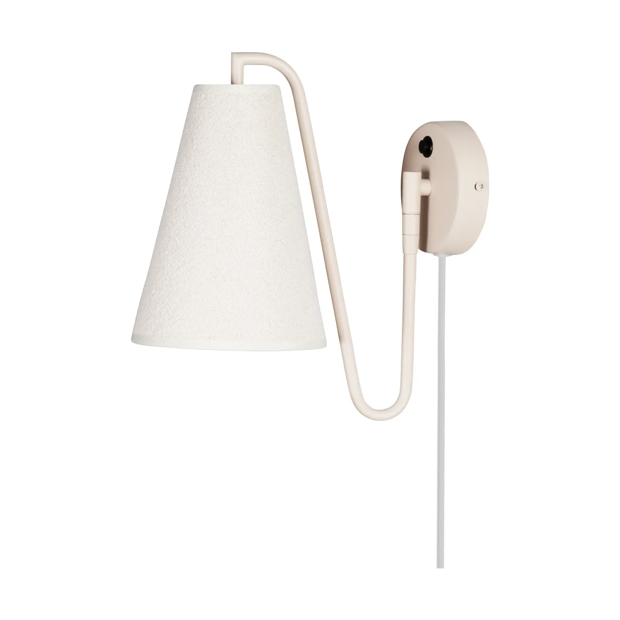 Globen Lighting Lou wall lamp Bouclé white-beige | Scandinavian Design | Wall lights | Beige