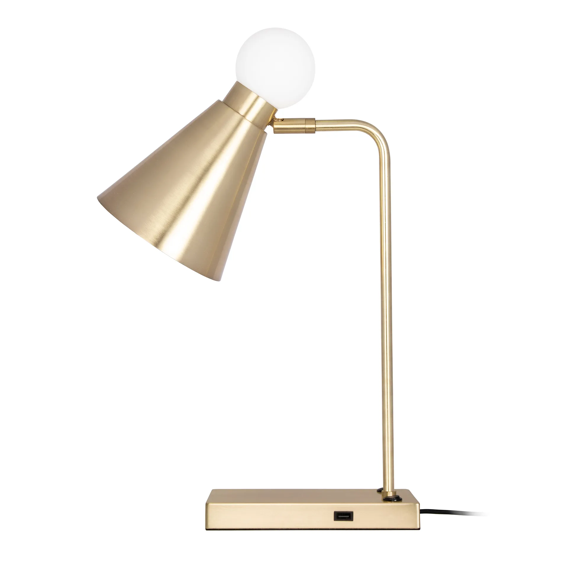 Ludo table lamp, brushed brass Globen Lighting