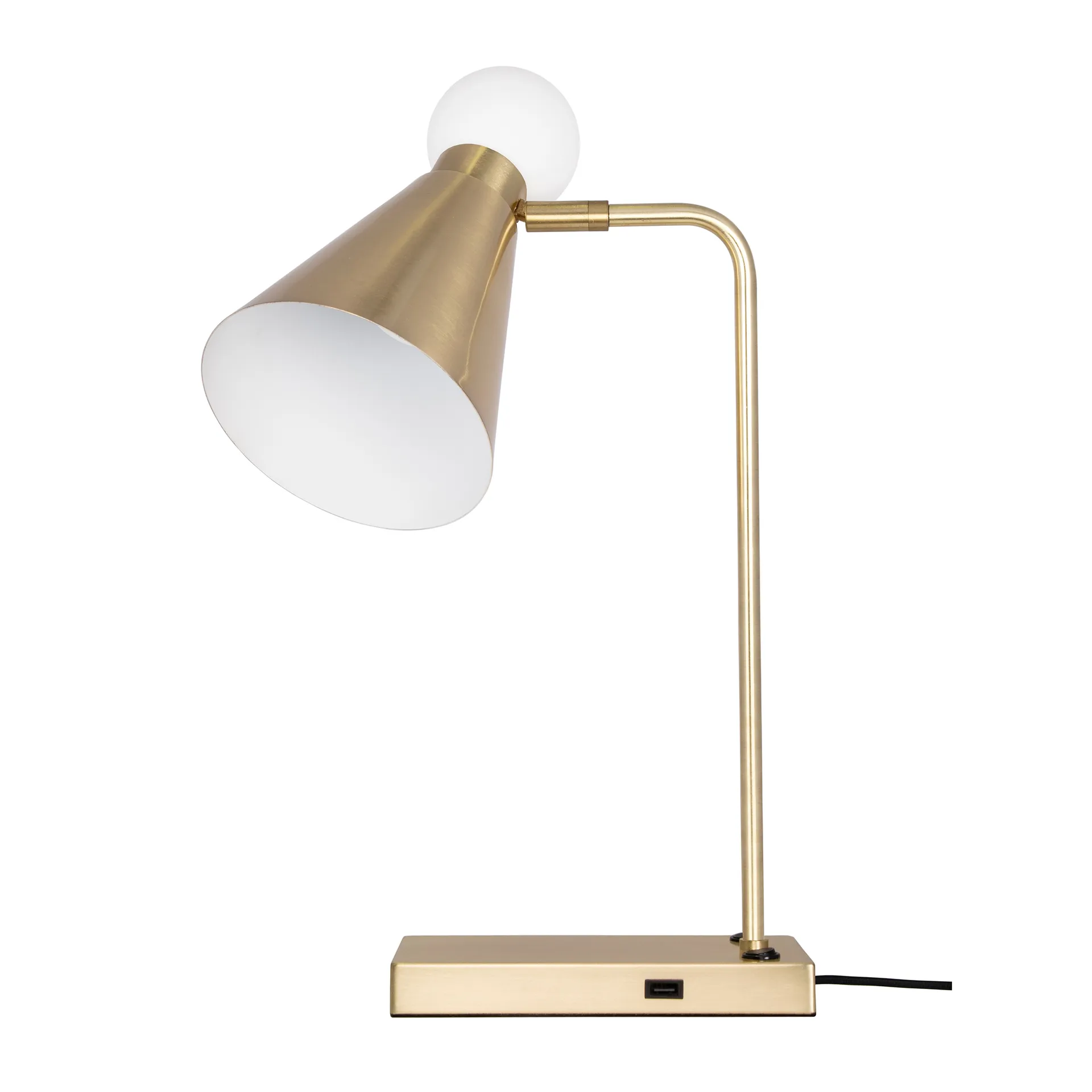 Ludo table lamp, brushed brass Globen Lighting
