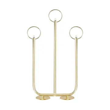 Natale 3 Advent candle holder - Brass - Globen Lighting