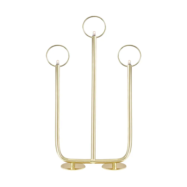 Natale 3 Advent candle holder - Brass - Globen Lighting
