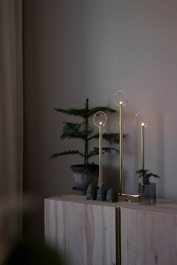 Natale 3 Advent candle holder - Brass - Globen Lighting