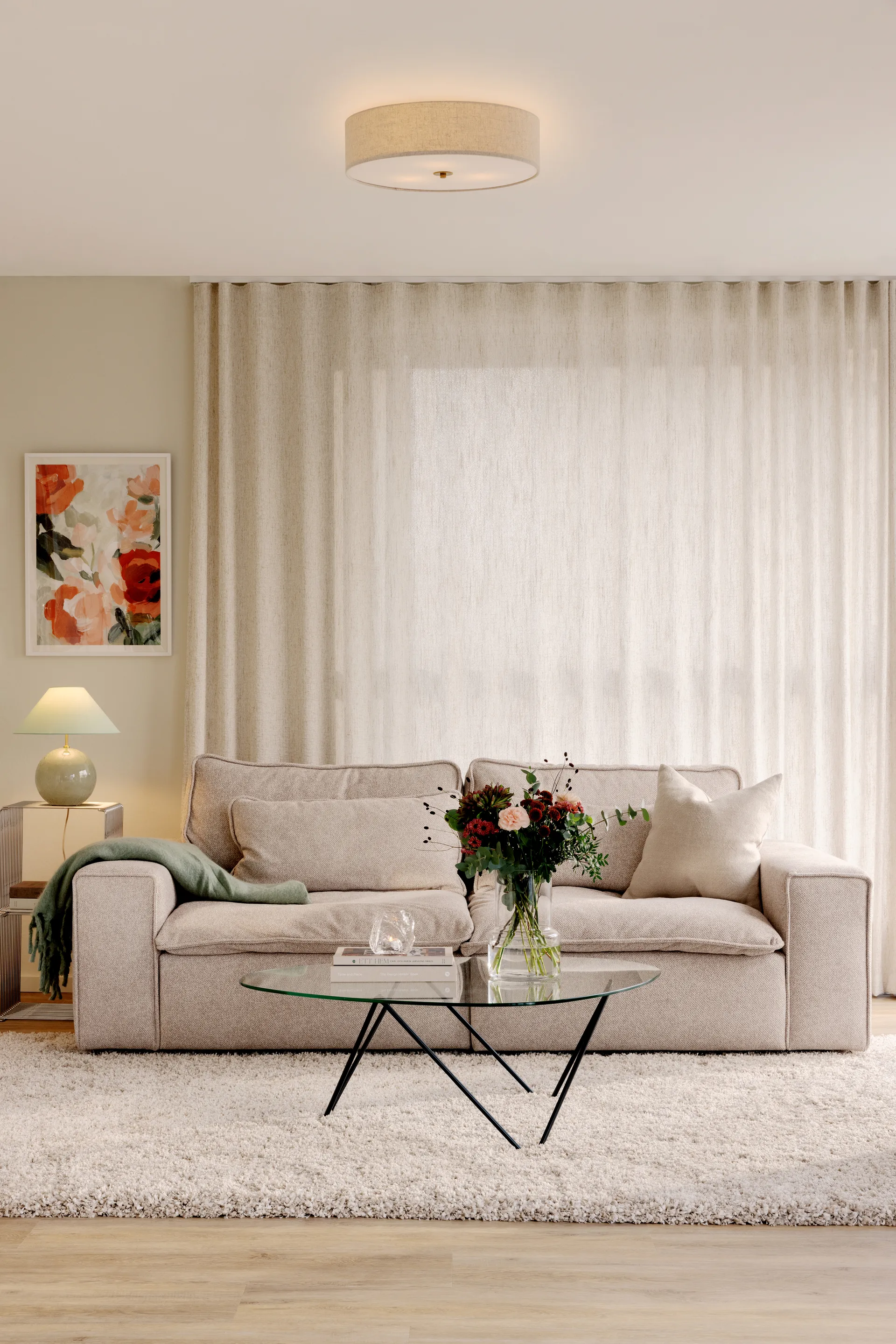 Noah 35 ceiling lamp, Beige Globen Lighting