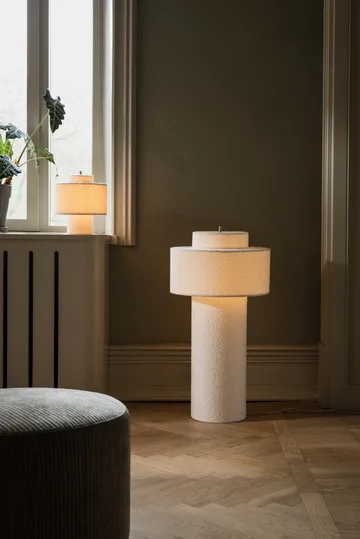 Noah floor lamp - White bouclé, Ø45x88 cm - Globen Lighting