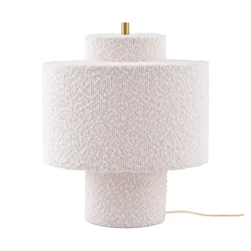 Noah table lamp - White bouclé, Ø25x30.5 cm - Globen Lighting