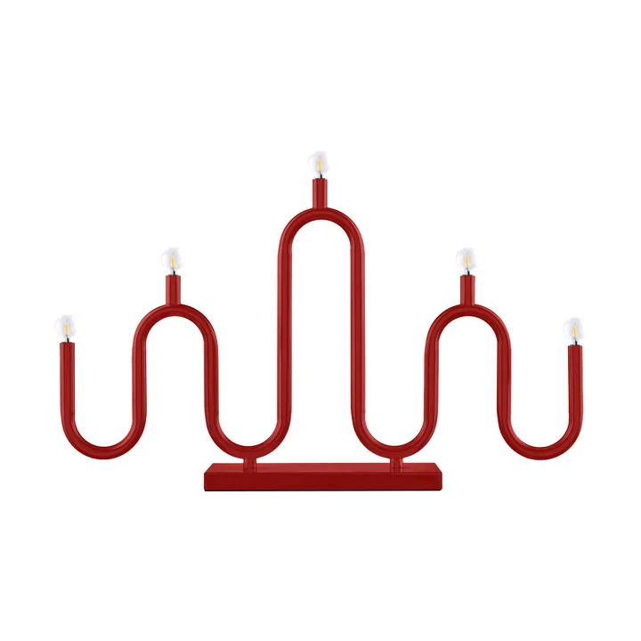 Noel 5 advent candle - Red - Globen Lighting