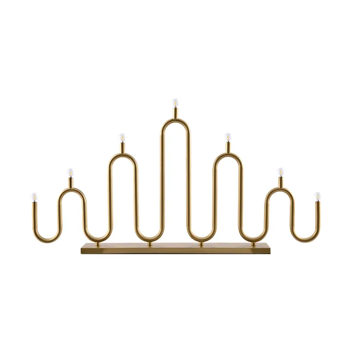 Noel 7 advent candle - Brushed brass - Globen Lighting