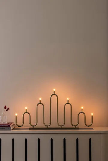 Noel 7 advent candle - Brushed brass - Globen Lighting