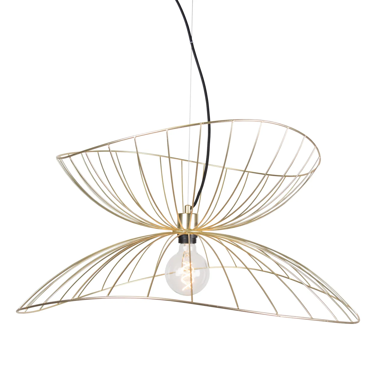 Globen Lighting Ray ceiling lamp o70 cm brass | Scandinavian Design | Pendant lamps | Gold-coloured