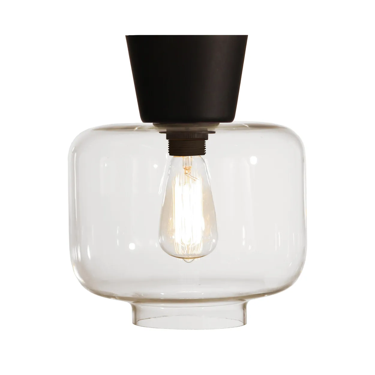 Globen Lighting Ritz ceiling lamp clear-black | Scandinavian Design | Ceiling lights | Transparent