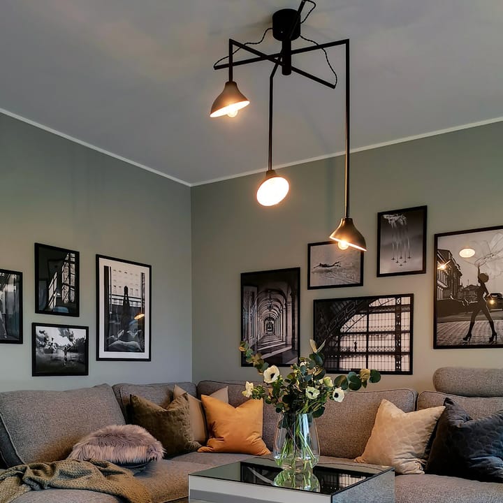 Shift 3 ceiling lamp, black Globen Lighting