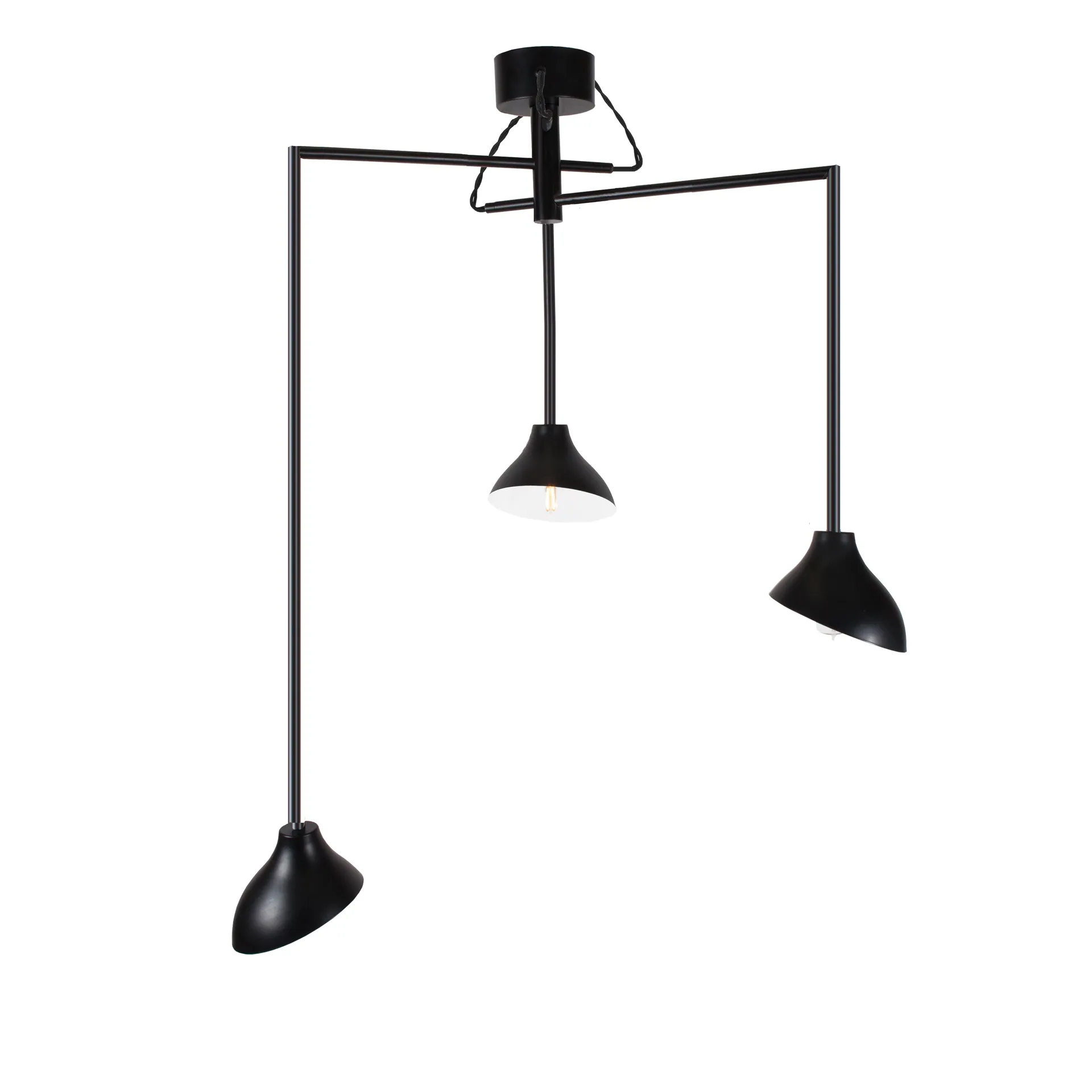 Shift 3 ceiling lamp, black Globen Lighting