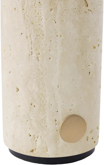 Torrano portable table lamp - Beige travertine, 27,5 cm - Globen Lighting