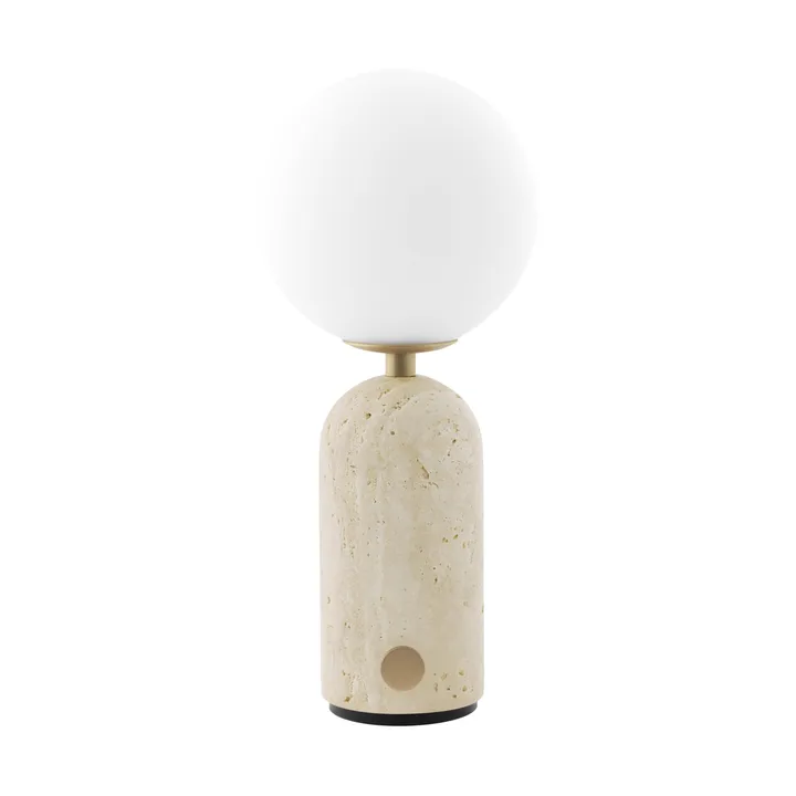 Torrano portable table lamp - Beige travertine - Globen Lighting