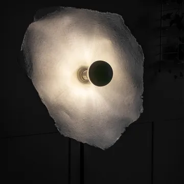 Tropez floor lamp - Nature, black stand - Globen Lighting