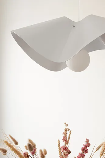 Volang pendant lamp Ø50 cm - White - Globen Lighting