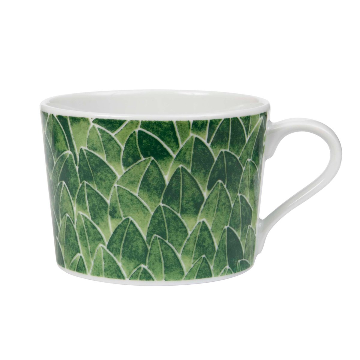 Götefors Porslin Botanica cup with handle green field
