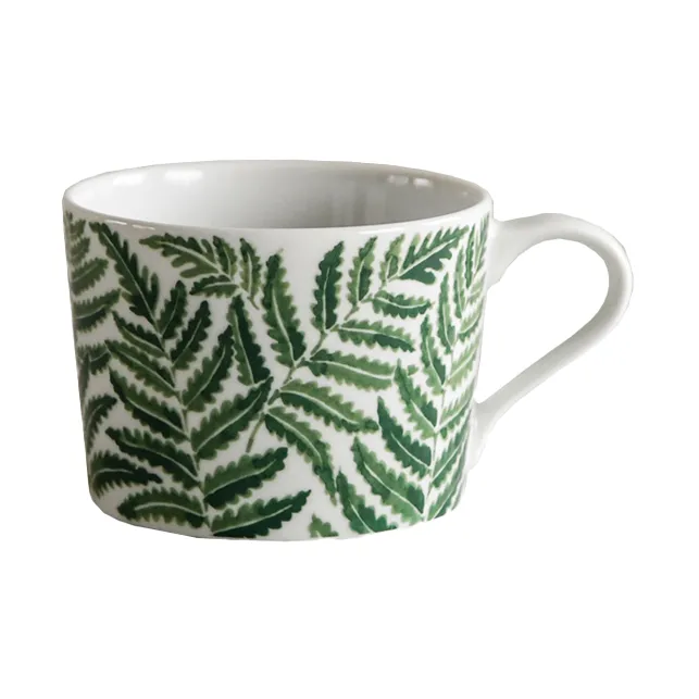 Götefors Porslin Fern cup 24 cl Green | Scandinavian Design | Coffee cups | Green