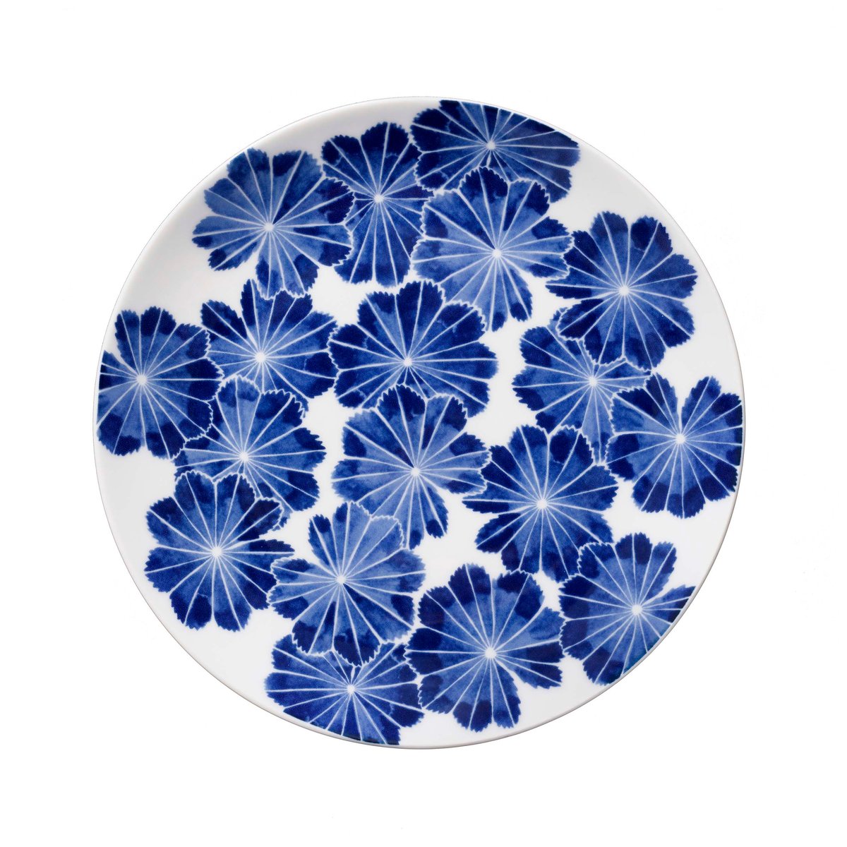 Götefors Porslin Lady"s mantle small plate blue