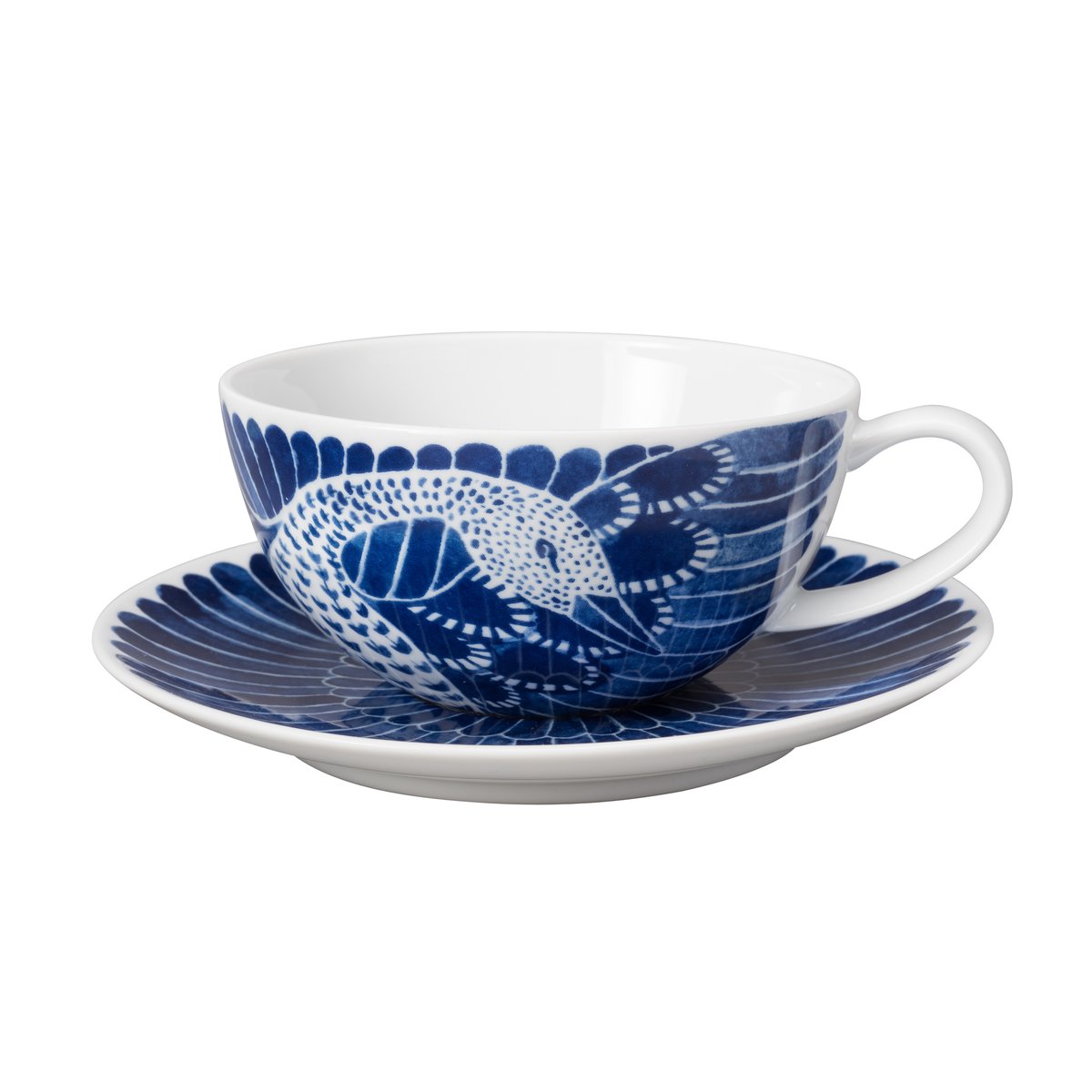 Götefors Porslin Selma tea cup with saucer o 16 cm | Scandinavian Design | Teacups | Blue