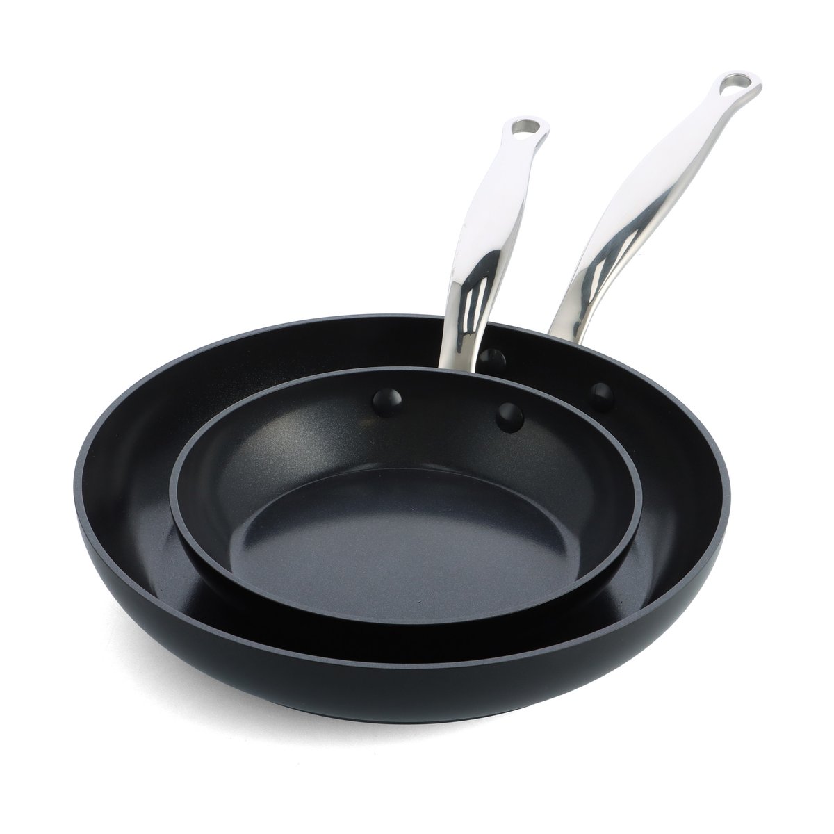 GreenPan Barcelona frying pan set 20 + 28 cm | Scandinavian Design | Frying pans & skillets | Black