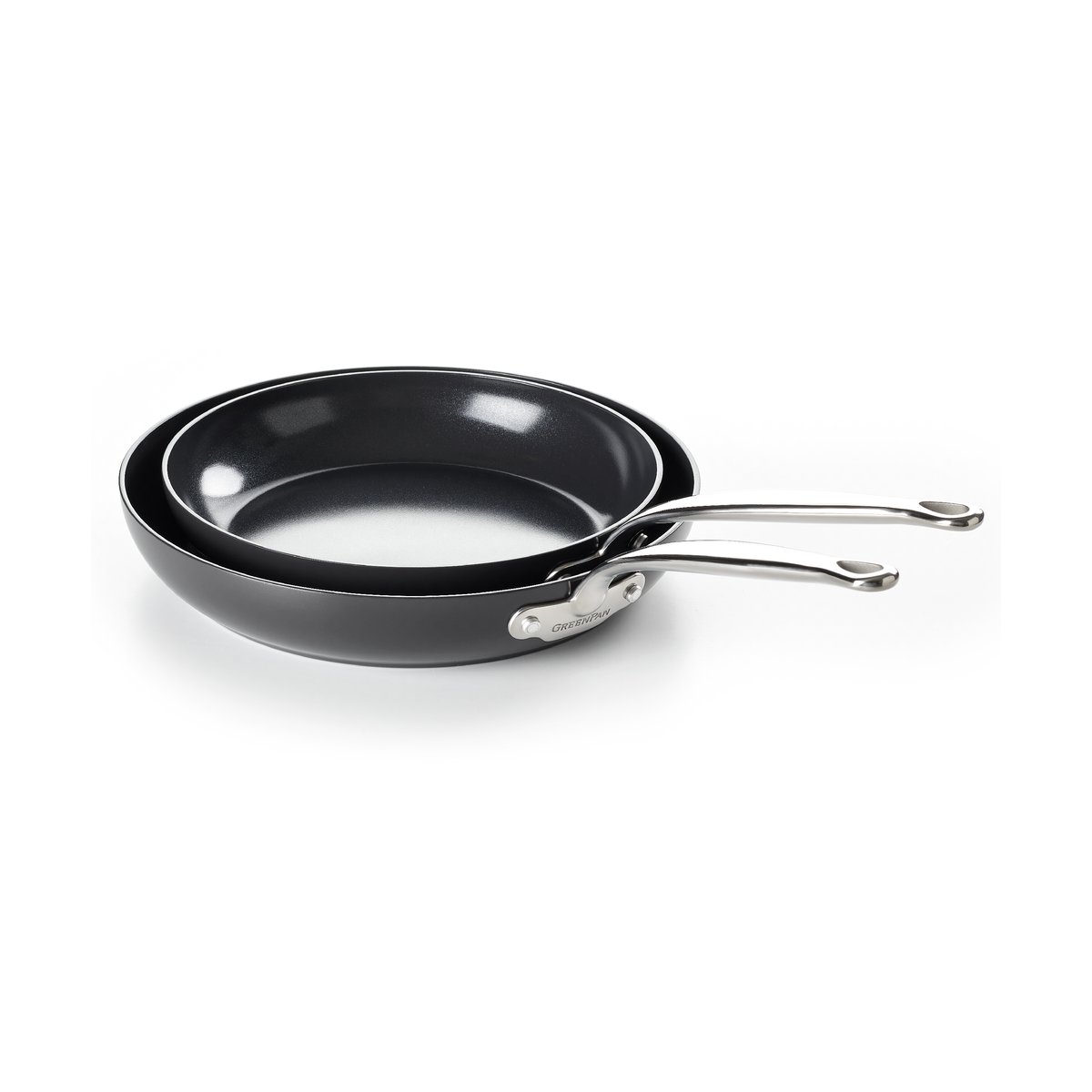 GreenPan Barcelona frying pan set 24 + 28 cm | Scandinavian Design | Frying pans & skillets | Black