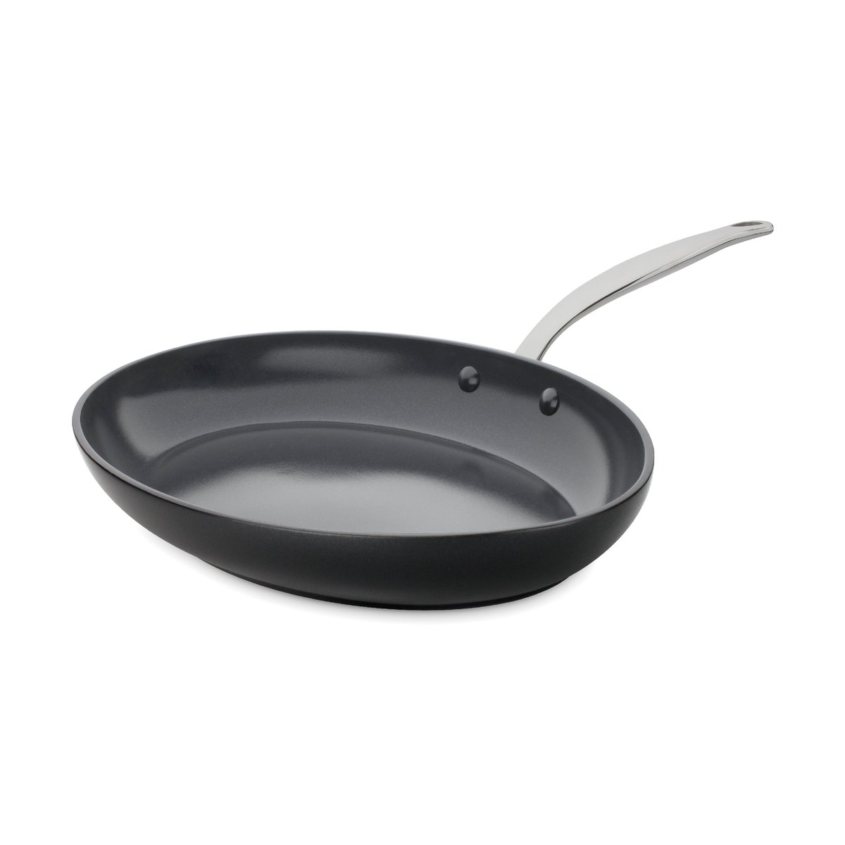 GreenPan Barcelona oval frying pan 23x33 cm | Scandinavian Design | Frying pans & skillets | Black