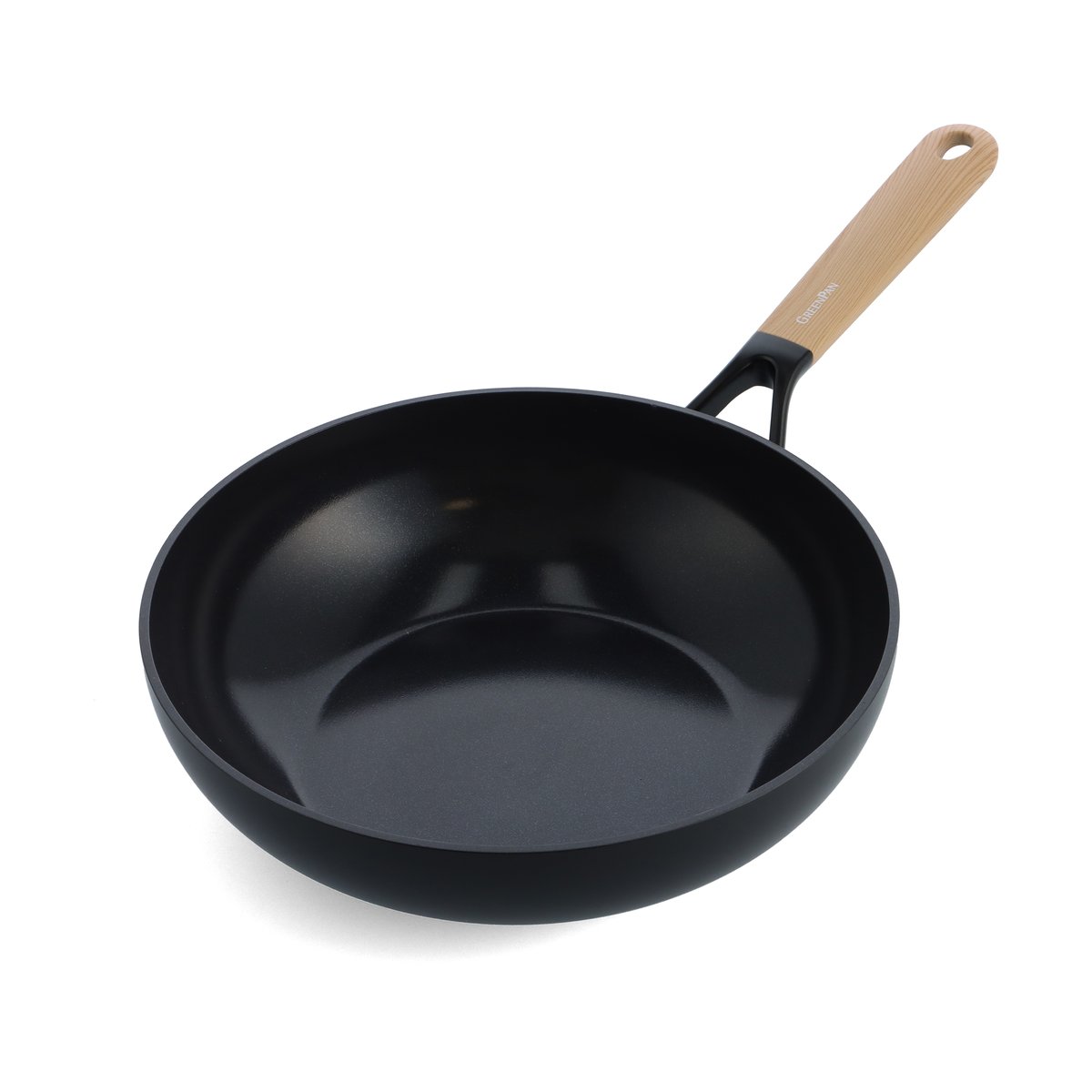 GreenPan Eco Smartshape wok 28 cm Light wood | Scandinavian Design | Woks | Black