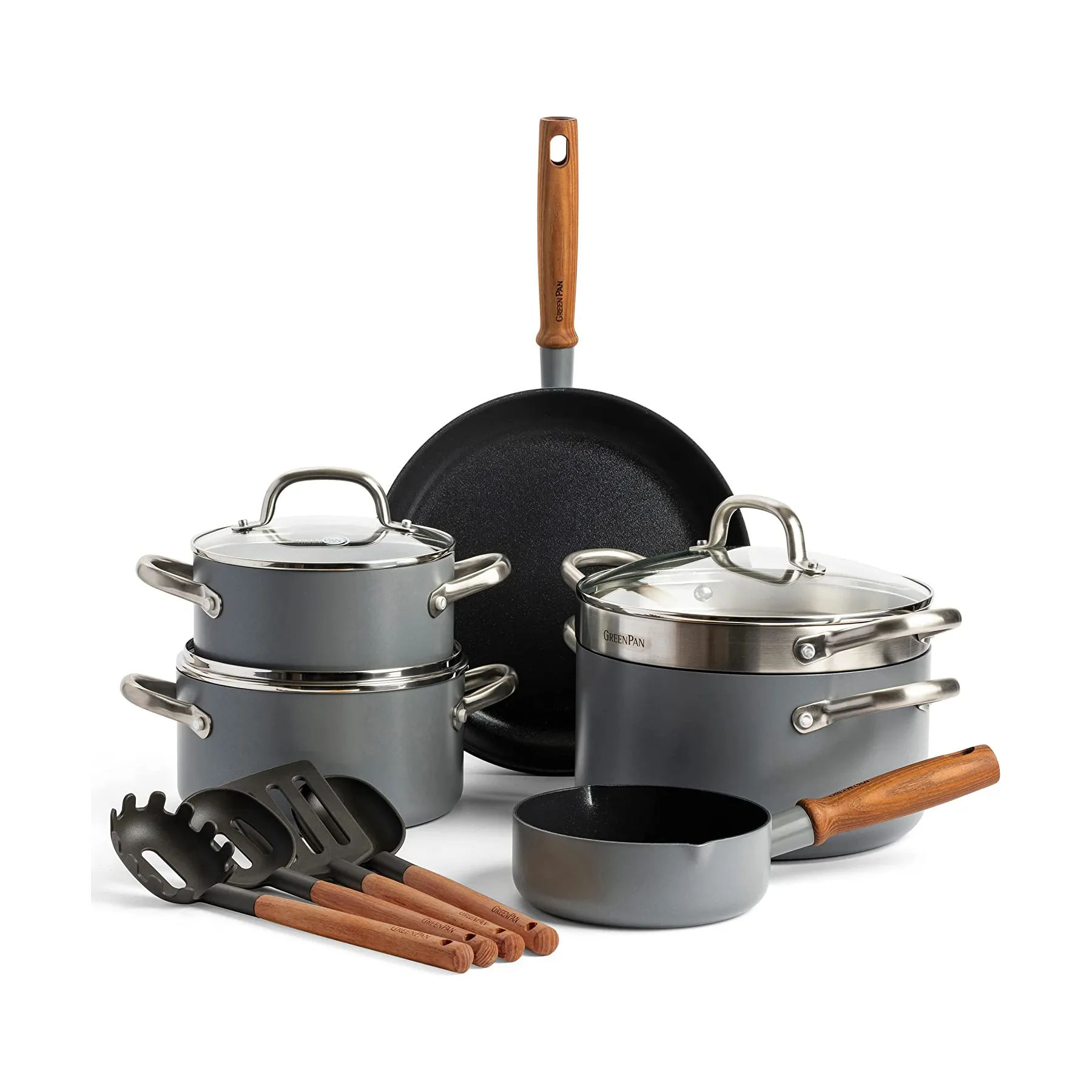 Mayflower Pro casserole and frying pan set, 13 pieces GreenPan