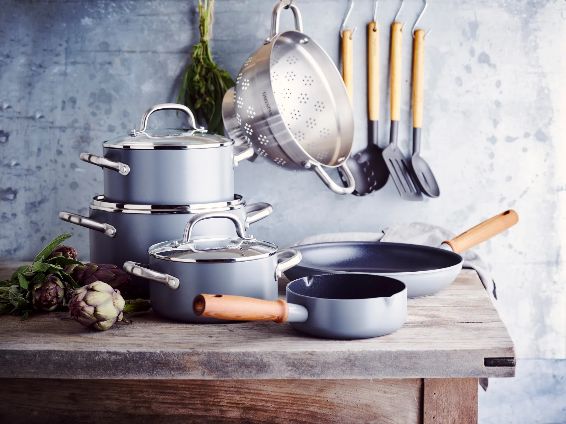 Mayflower Pro casserole and frying pan set, 13 pieces GreenPan