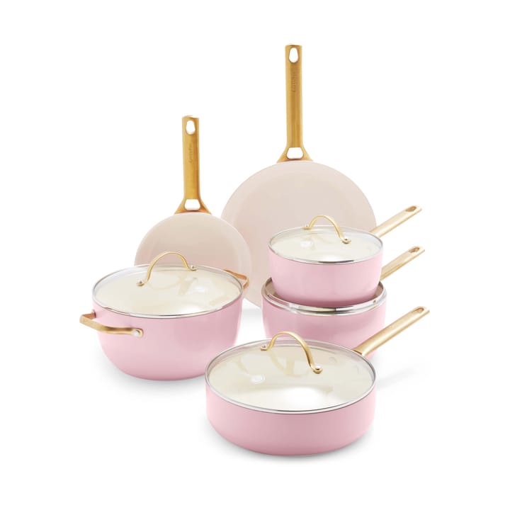 Padova casserole and frying pan set 10 parts - Blush pink - GreenPan