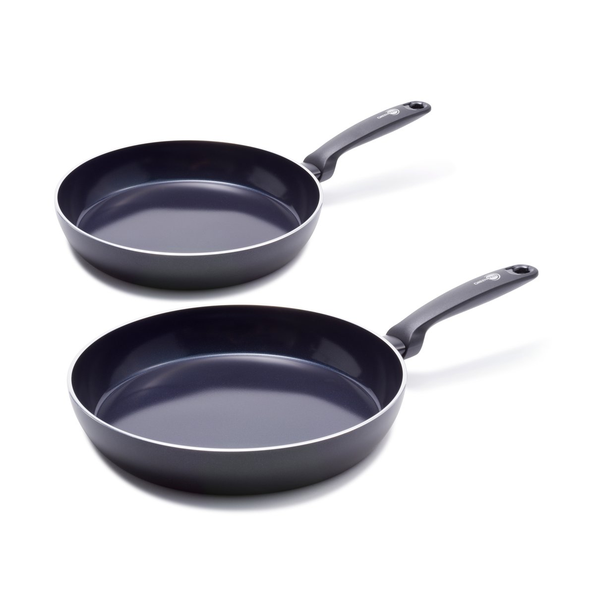 GreenPan Torino frying pan set 24 + 28 cm | Scandinavian Design | Frying pans & skillets | Black