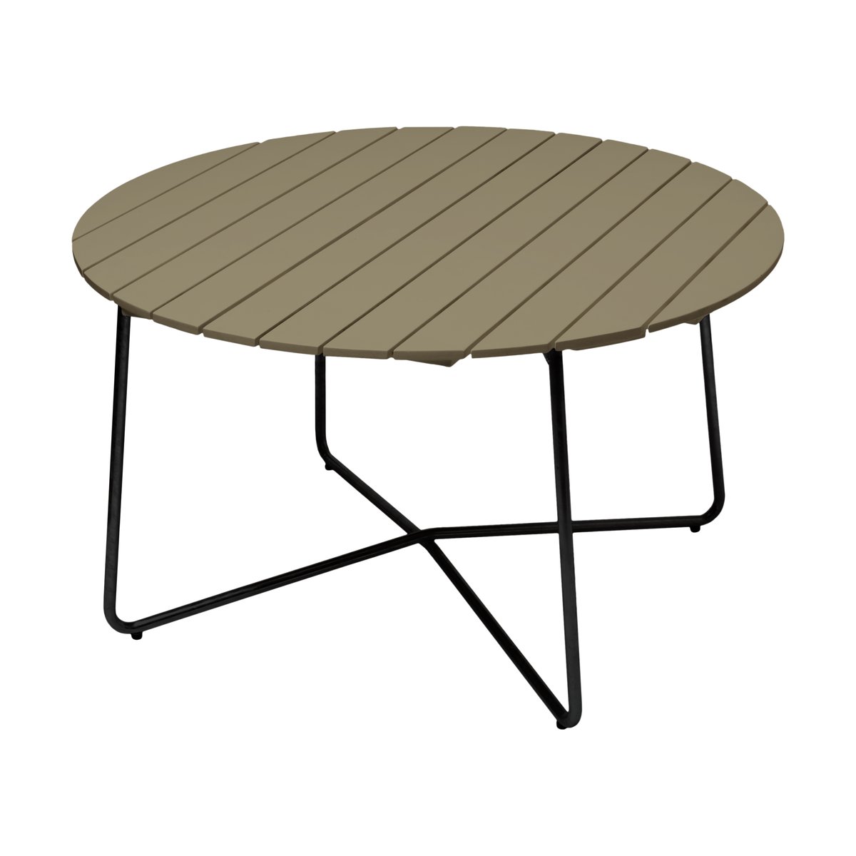 Grythyttan Stålmöbler 9A dining table Light green oak-black, o120 cm