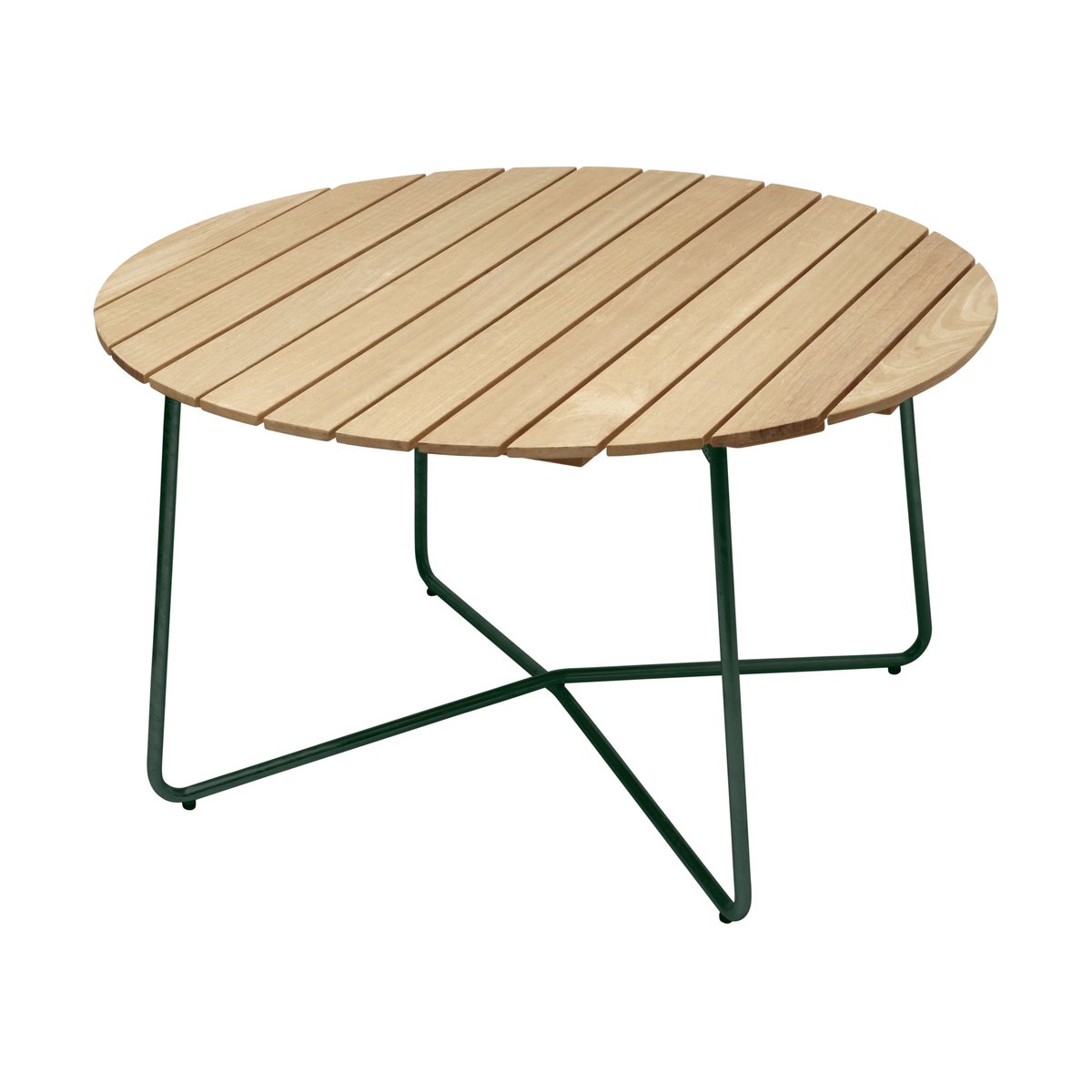 Grythyttan Stålmöbler 9A dining table Oiled pine-green, o120 cm