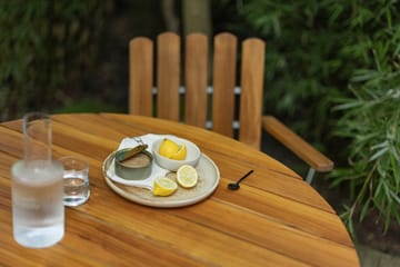 9A dining table - Teak Ø100 cm - Grythyttan Stålmöbler