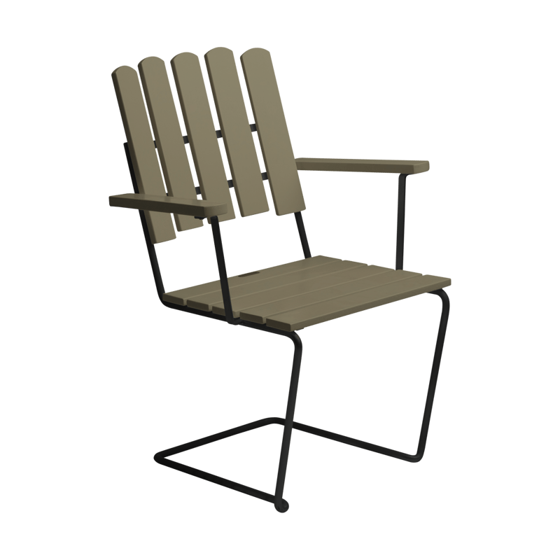 Grythyttan Stålmöbler A2 armchair Light green oak-black