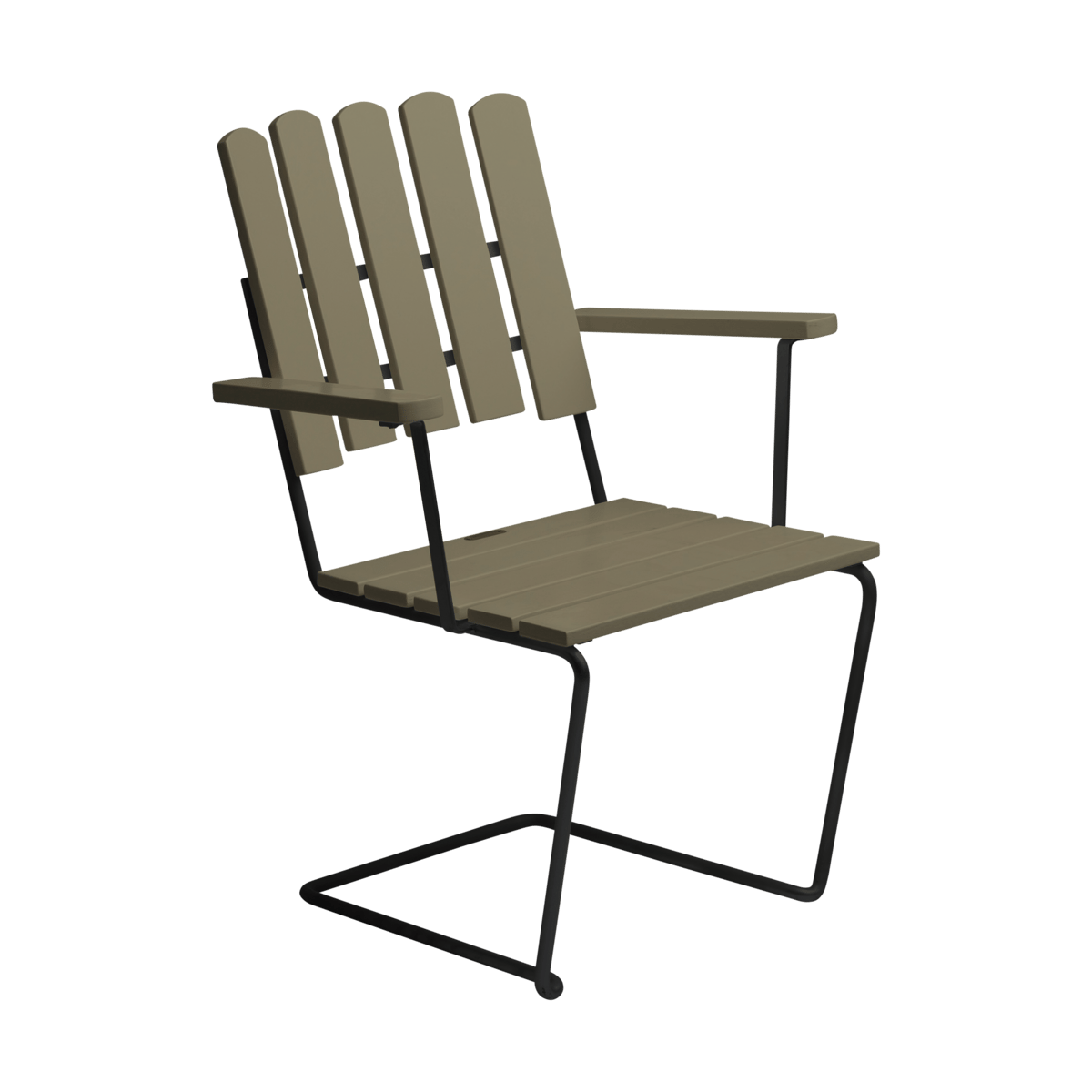 Grythyttan Stålmöbler A2 armchair Light green oak-black