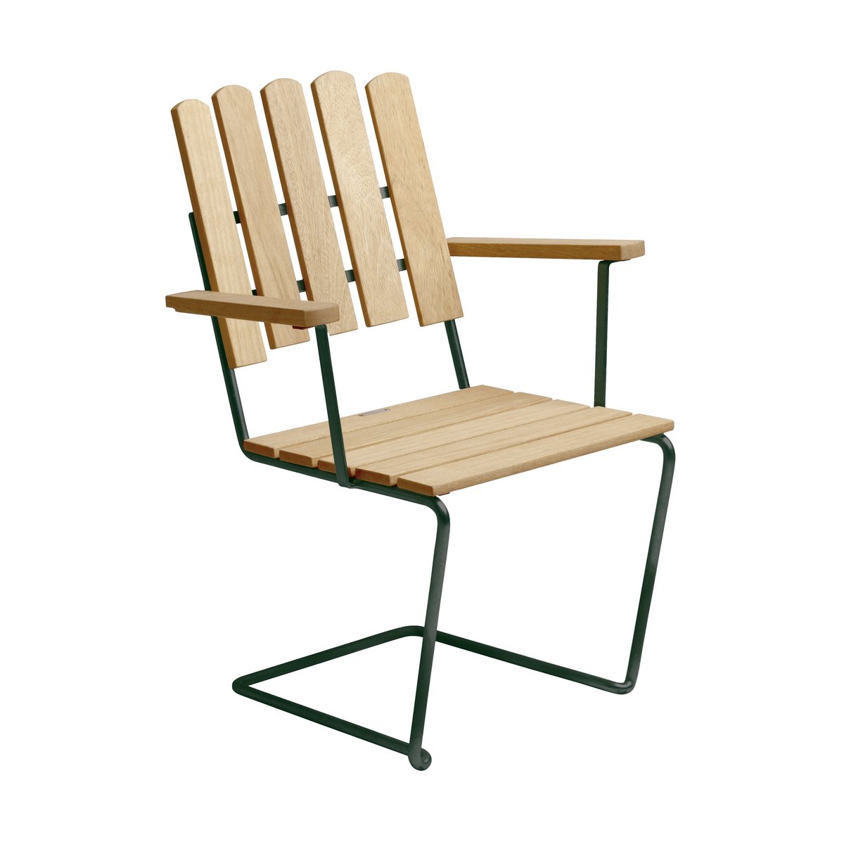 Grythyttan Stålmöbler A2 armchair Oiled pine-green | Scandinavian Design | Garden chairs | Beige