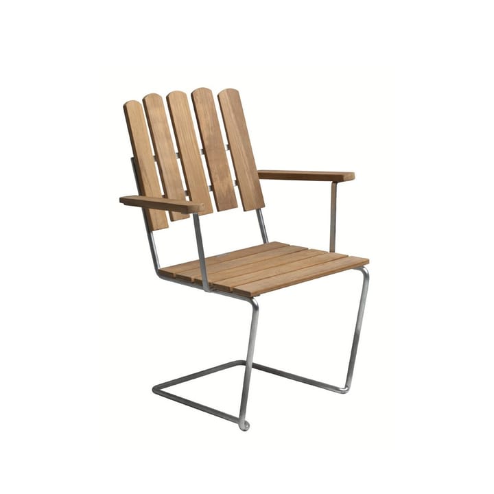 A2 armchair - Teak-hot-dip galvanized stand - Grythyttan Stålmöbler