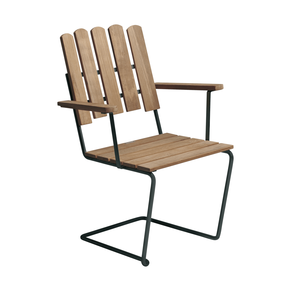 Grythyttan Stålmöbler A2 armchair Untreated teak-black