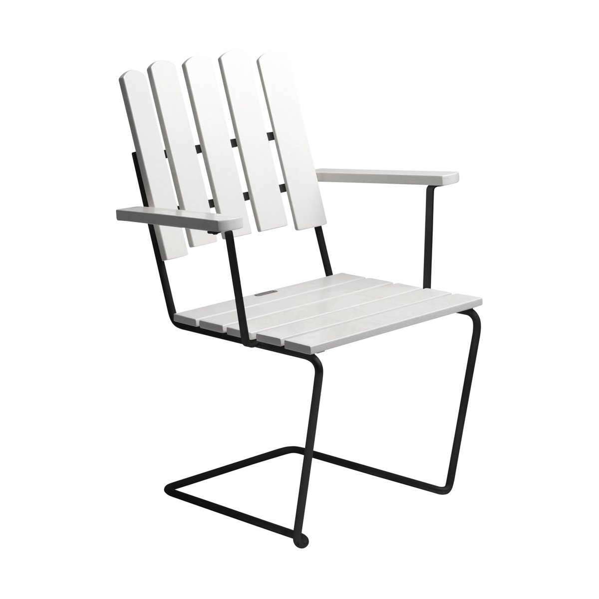 Grythyttan Stålmöbler A2 armchair White lacquered oak-black