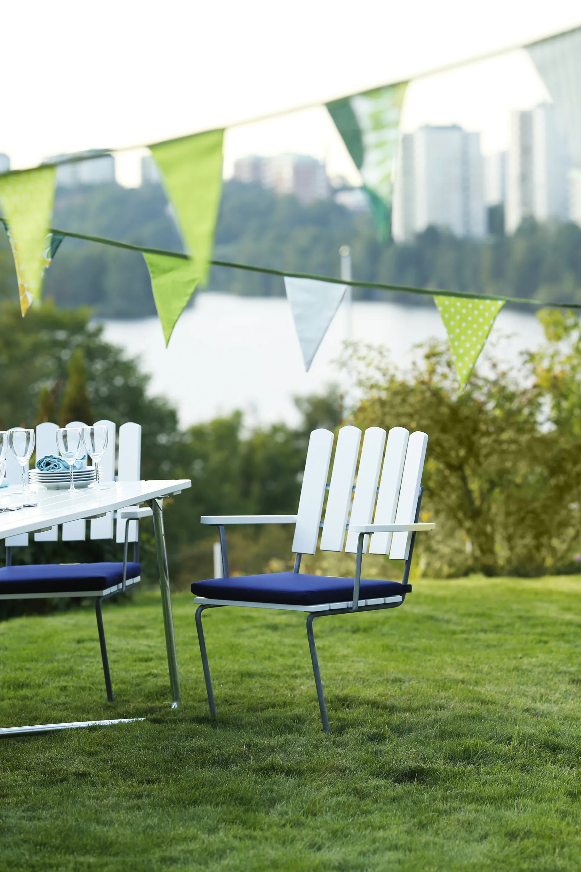 A2 seat pad, Sunbrella blue Grythyttan Stålmöbler